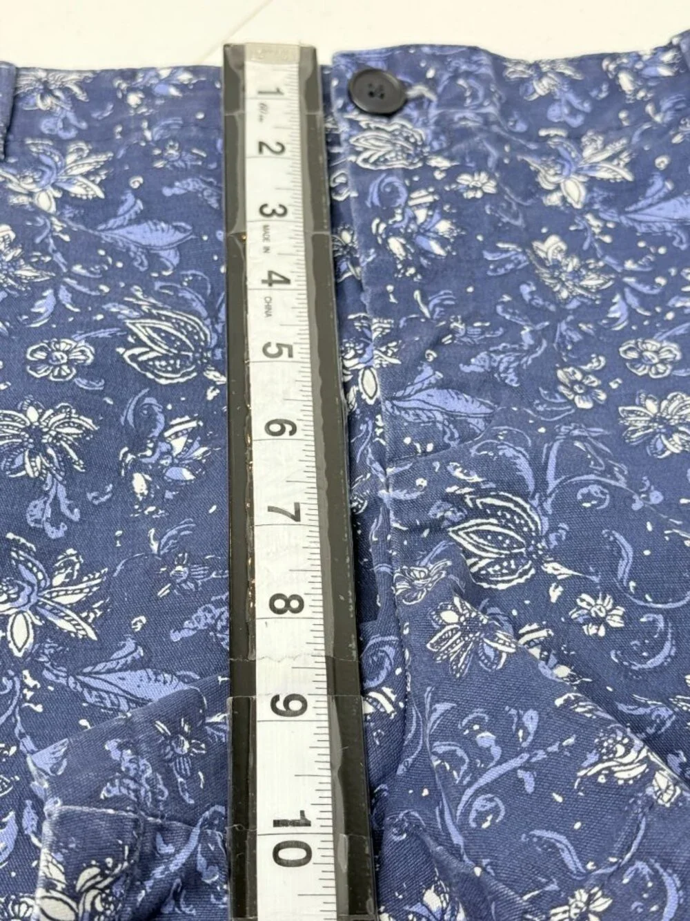 GAP Women's Floral Shorts Blue White Stretch Summer Casual Size 14
